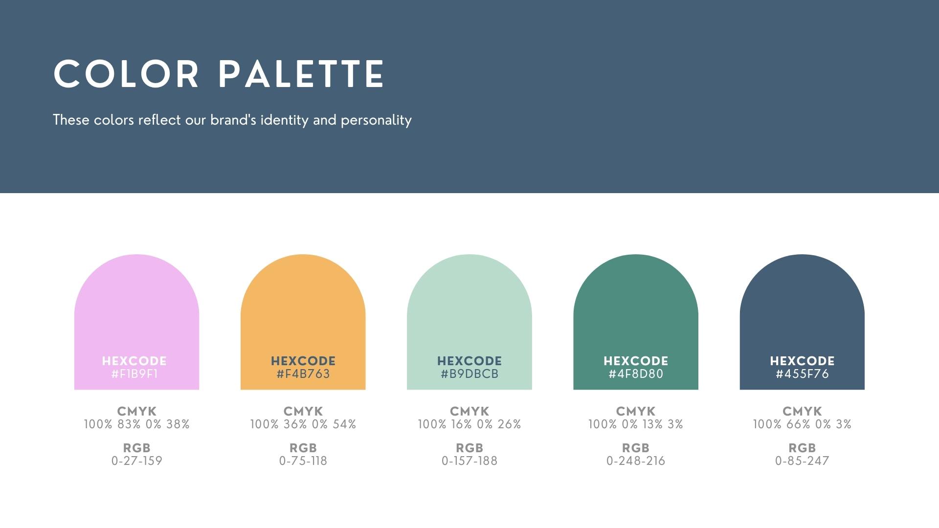 Color Pallet of A Brand Manual