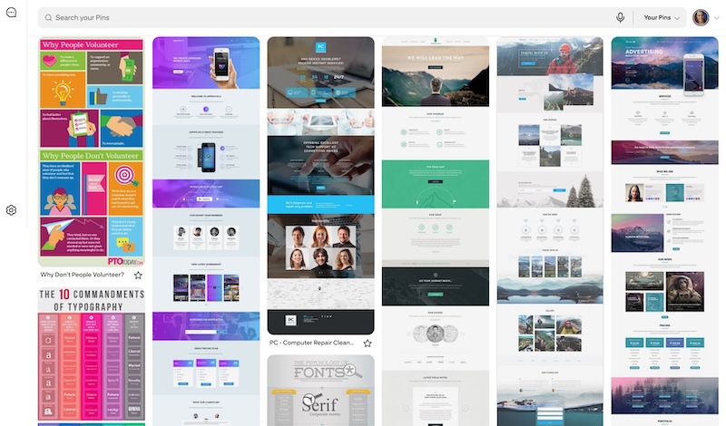Pinterest makes content collection visual and intuitive.