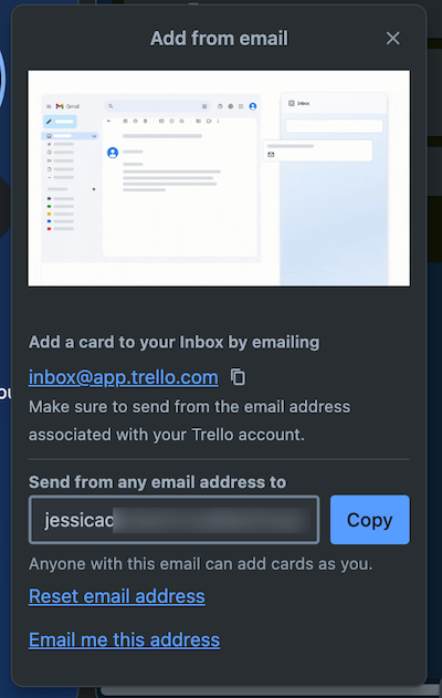 Sharing Meal Planning Email Address